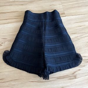 Maje High Waist Ruffle Shorts